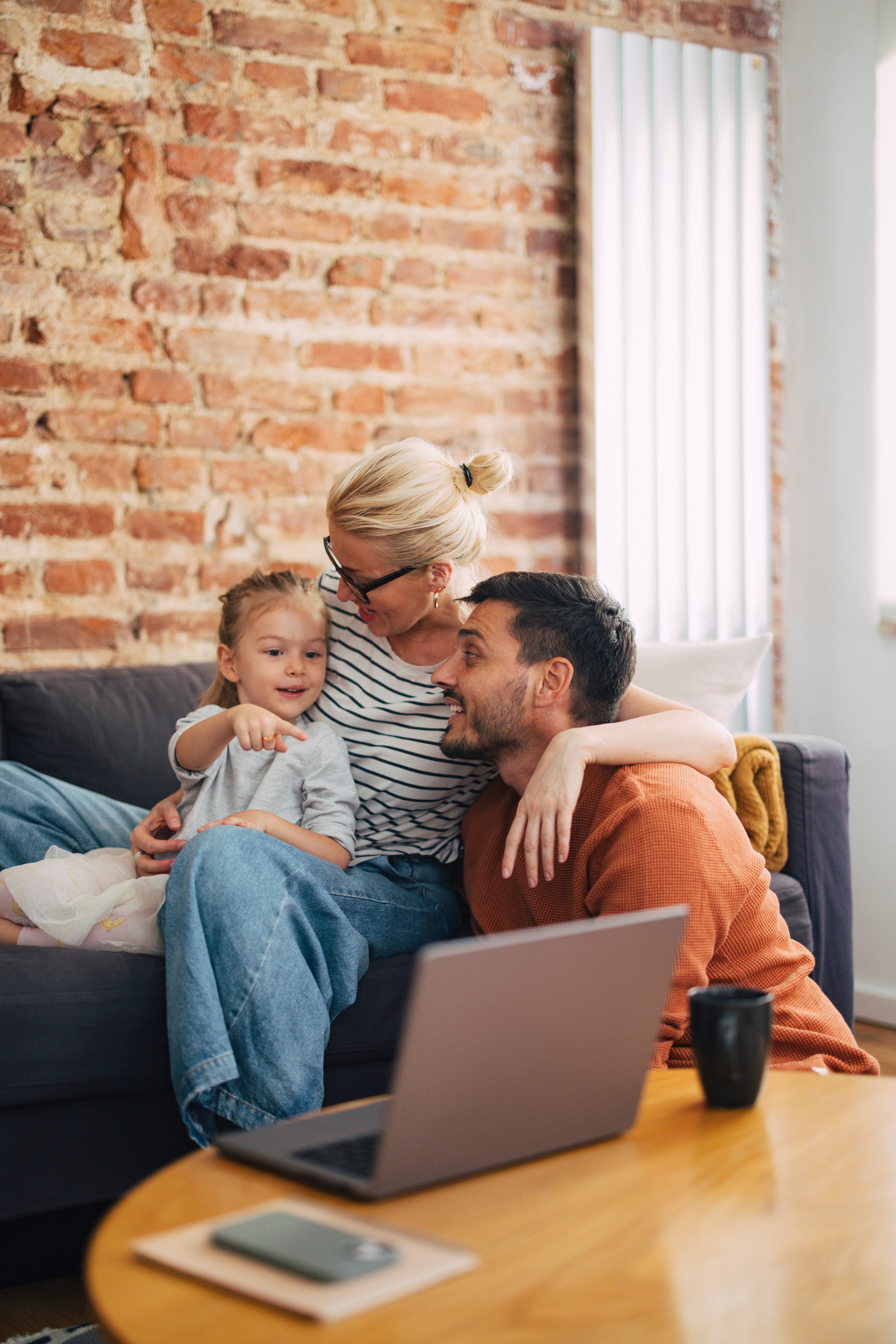 family smiling